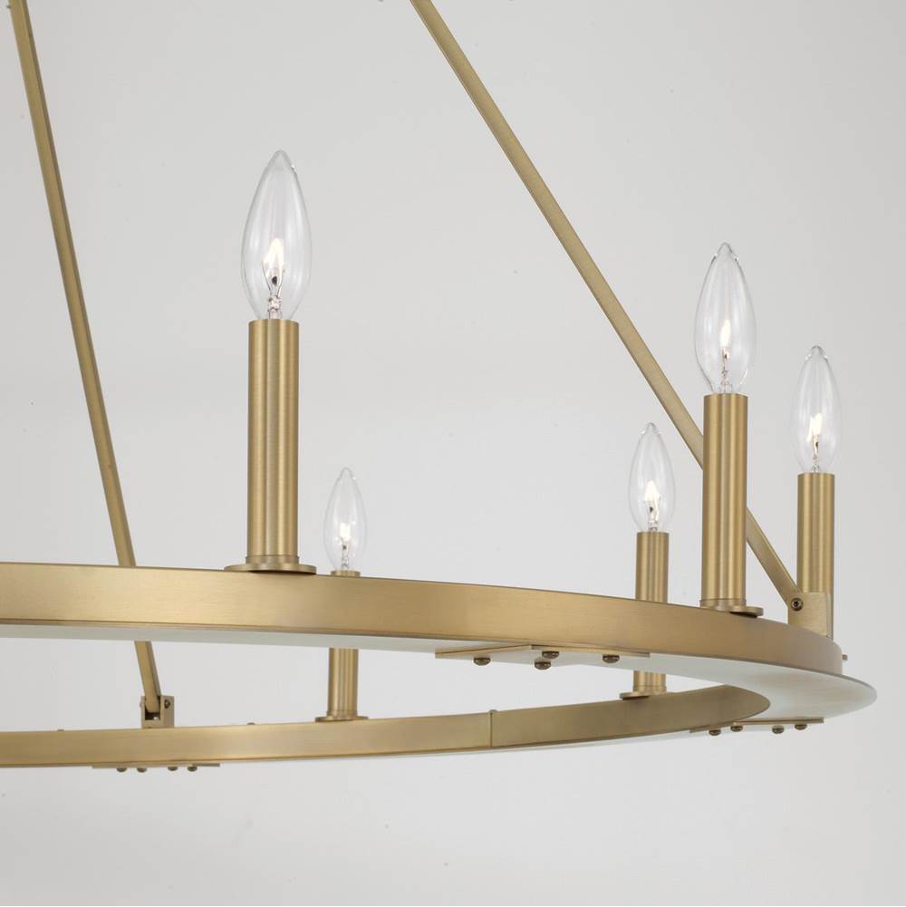 Capital Lighting 4912AD Aged Brass 48''w 12-light Wagon Wheel Chandelier In Aged Brass Image 4
