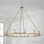 Capital Lighting 4912AD Aged Brass 48''w 12-light Wagon Wheel Chandelier In Aged Brass Image 3