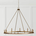 Capital Lighting 4912AD Aged Brass 48''w 12-light Wagon Wheel Chandelier In Aged Brass Image 5