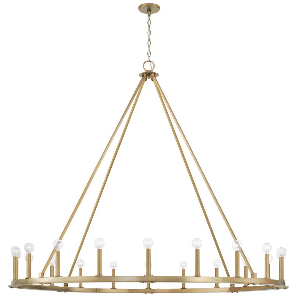 Capital Lighting 4913AD Aged Brass 60''w 20-light Wagon Wheel Chandelier In Aged Brass Image 1