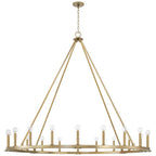 Capital Lighting 4913AD Aged Brass 60''w 20-light Wagon Wheel Chandelier In Aged Brass Image 1