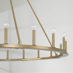 Capital Lighting 4913AD Aged Brass 60''w 20-light Wagon Wheel Chandelier In Aged Brass Image 3