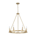 Capital Lighting 4916AD Aged Brass 26''w 6-light Wagon Wheel Chandelier In Aged Brass Image 1
