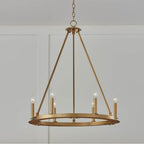 Capital Lighting 4916AD Aged Brass 26''w 6-light Wagon Wheel Chandelier In Aged Brass Image 5