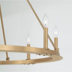 Capital Lighting 4918AD Aged Brass 36''w 8-light Wagon Wheel Chandelier In Aged Brass Image 3