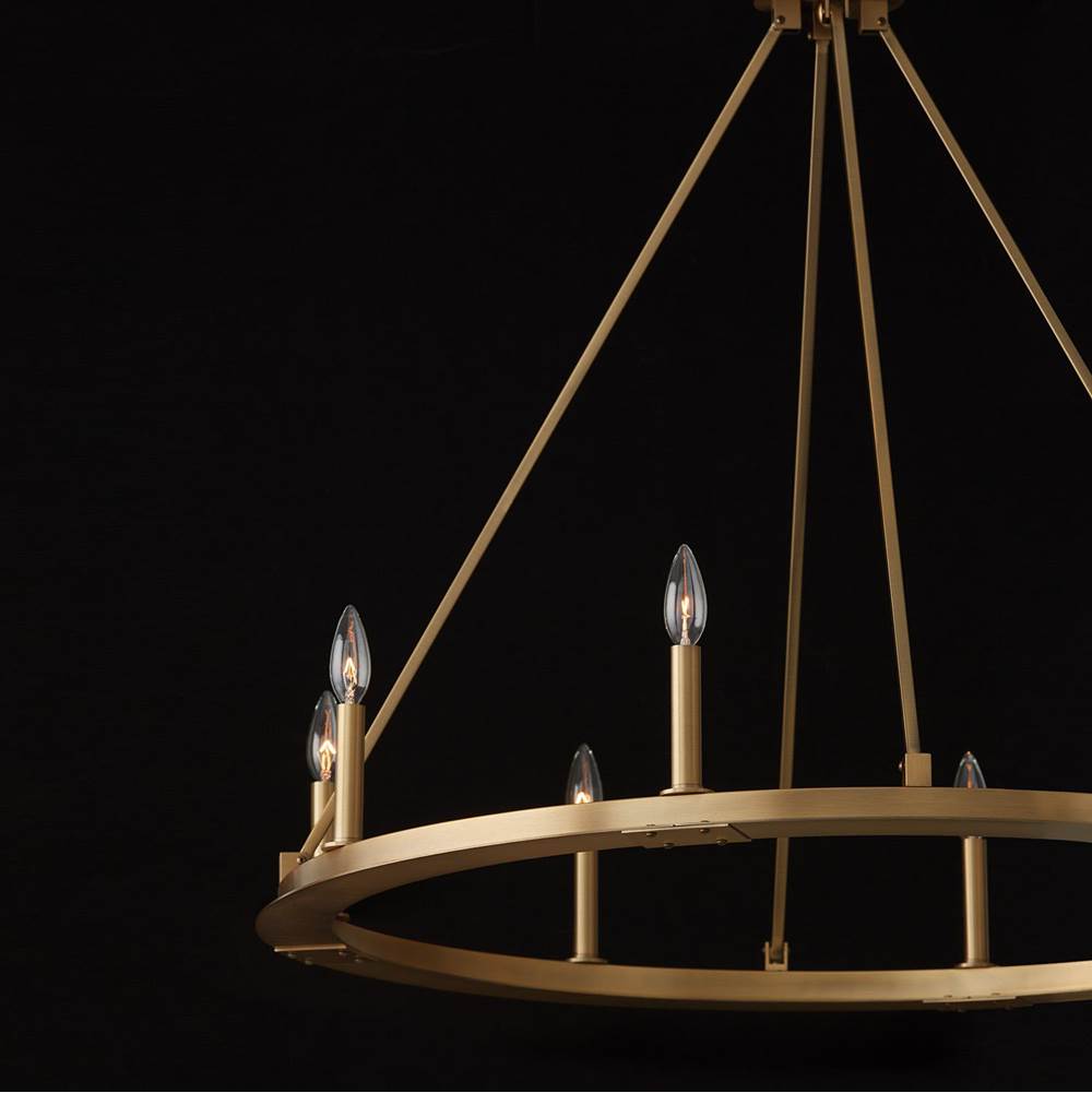 Capital Lighting 4918AD Aged Brass 36''w 8-light Wagon Wheel Chandelier In Aged Brass Image 5