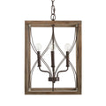 Capital Lighting Tybee 15'' W X 22'' H 4-light Wood And Metal Foyer Pendant In Nordic Grey