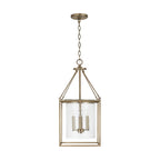 Capital Lighting 532843AD Aged Brass 12'' W X 26.5'' H 4-light Foyer Pendant In Aged Brass With Clear Seeded Glass Shade Image 1