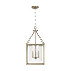 Capital Lighting 532843AD Aged Brass 12'' W X 26.5'' H 4-light Foyer Pendant In Aged Brass With Clear Seeded Glass Shade Image 2