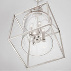 Capital Lighting 532843BN Brushed Nickel 12'' W X 26.5'' H 4-light Foyer Pendant In Brushed Nickel With Clear Seeded Glass Shade Image 4