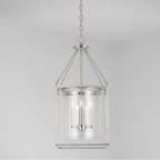 Capital Lighting 532843BN Brushed Nickel 12'' W X 26.5'' H 4-light Foyer Pendant In Brushed Nickel With Clear Seeded Glass Shade Image 3