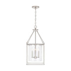 Capital Lighting 532843BN Brushed Nickel 12'' W X 26.5'' H 4-light Foyer Pendant In Brushed Nickel With Clear Seeded Glass Shade Image 2