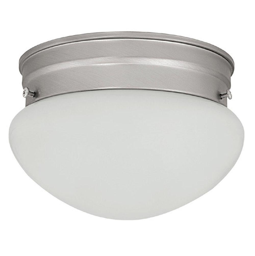 Capital Lighting Scott 7'' W X 4.5'' H 1-light White Glass Flush Mount In Matte Nickel