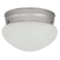 Capital Lighting Scott 9'' W X 5'' H 2-light White Glass Flush Mount In Matte Nickel
