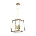 Capital Lighting Thea 12'' W X 15'' H 4-light Lantern Foyer Pendant In Aged Brass