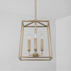 Capital Lighting 537641AD Aged Brass 12'' W X 15'' H 4-light Lantern Foyer Pendant In Aged Brass Image 3