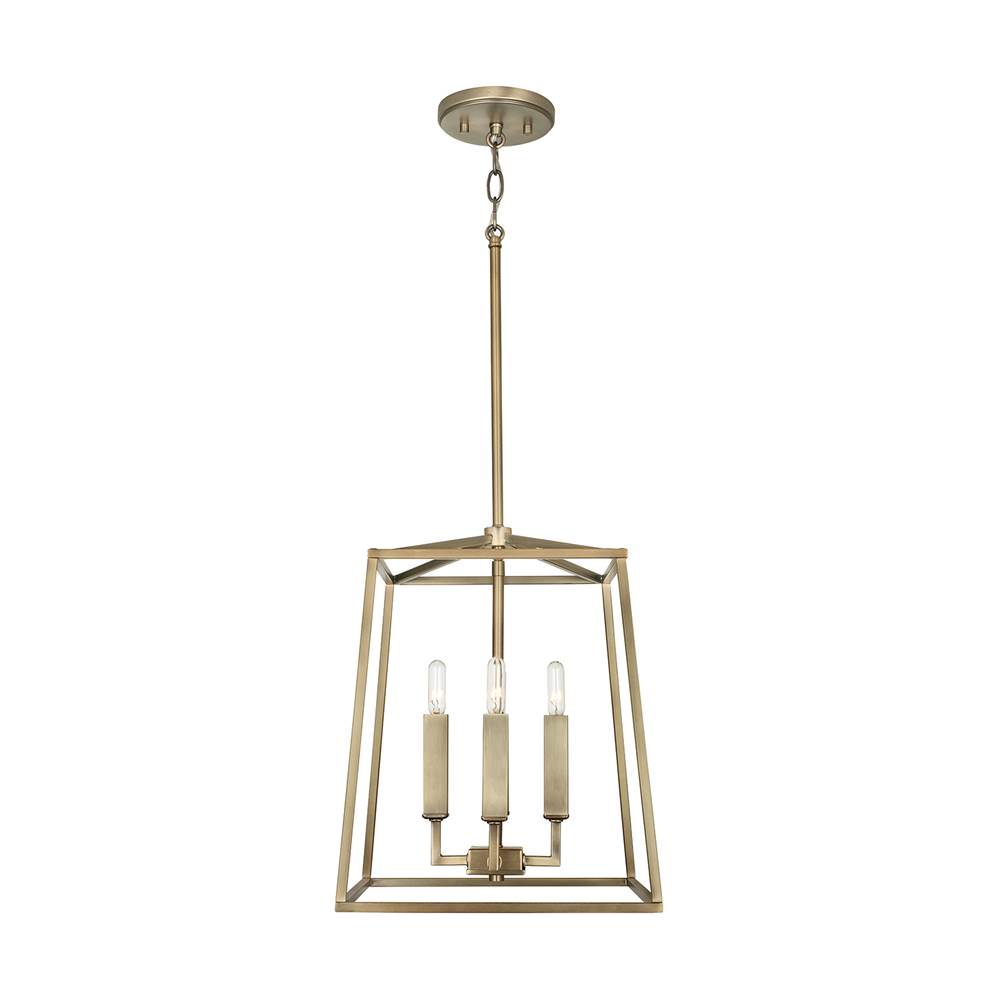 Capital Lighting 537641AD Aged Brass 12'' W X 15'' H 4-light Lantern Foyer Pendant In Aged Brass Image 2