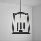 Capital Lighting 537641MB Matte Black 12'' W X 15'' H 4-light Lantern Foyer Pendant In Matte Black Image 3