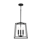 Capital Lighting 537641MB Matte Black 12'' W X 15'' H 4-light Lantern Foyer Pendant In Matte Black Image 2