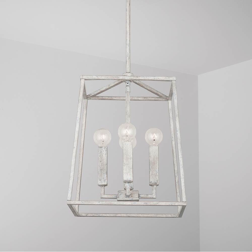 Capital Lighting 537641MS Mystic Sand 12'' W X 15'' H 4-light Lantern Foyer Pendant In Mystic Sand Image 3