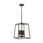 Capital Lighting Thea 12'' W X 15'' H 4-light Lantern Foyer Pendant In Aged Brass