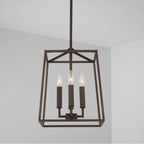 Capital Lighting 537641OR Oil Rubbed Bronze 12'' W X 15'' H 4-light Lantern Foyer Pendant In Oil Rubbed Bronze In Oil Rubbed Bronze Image 3
