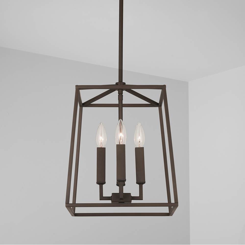 Capital Lighting 537641OR Oil Rubbed Bronze 12'' W X 15'' H 4-light Lantern Foyer Pendant In Oil Rubbed Bronze In Oil Rubbed Bronze Image 3