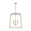 Capital Lighting 537643AD Aged Brass 22'' W X 27.5'' H 4-light Lantern Foyer Pendant In Aged Brass Image 1