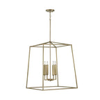 Capital Lighting Thea 22'' W X 27.5'' H 4-light Lantern Foyer Pendant In Aged Brass