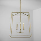 Capital Lighting 537643AD Aged Brass 22'' W X 27.5'' H 4-light Lantern Foyer Pendant In Aged Brass Image 3