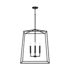 Capital Lighting 537643MB Matte Black 22'' W X 27.5'' H 4-light Lantern Foyer Pendant In Matte Black Image 2