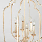 Capital Lighting 538761WG Winter Gold 18'' W X 30.5'' H 6-light Foyer Pendant In Winter Gold Image 4