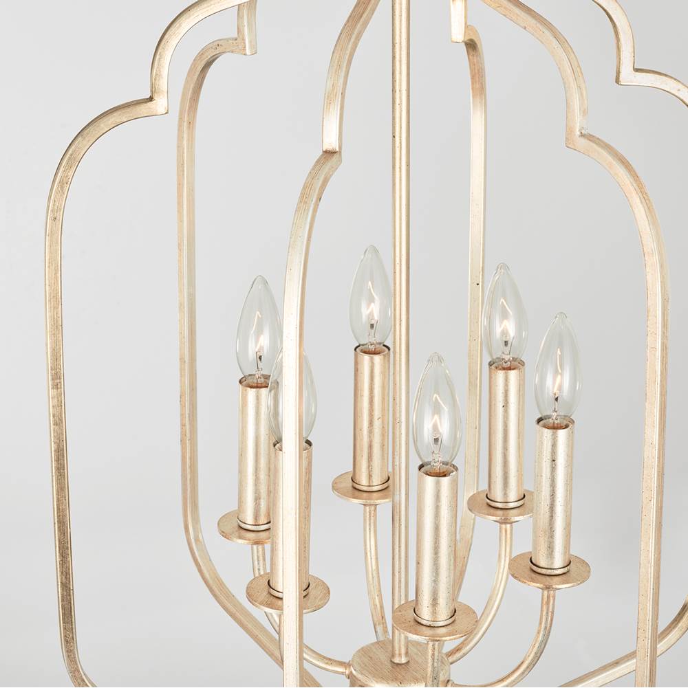 Capital Lighting 538761WG Winter Gold 18'' W X 30.5'' H 6-light Foyer Pendant In Winter Gold Image 4