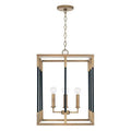 Capital Lighting 544742AB Aged Brass,Black 16'' W X 22.5'' H 4-light Medium Foyer In Aged Brass And Black Image 1