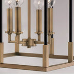 Capital Lighting Bleeker 16'' W X 22.5'' H 4-light Medium Foyer In Aged Brass And Black