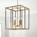 Capital Lighting 544742AB Aged Brass,Black 16'' W X 22.5'' H 4-light Medium Foyer In Aged Brass And Black Image 2