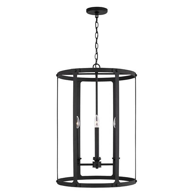 Capital Lighting 544941BI Black Iron 19'' W X 29.5'' H 4-light Foyer In Black Iron Image 1