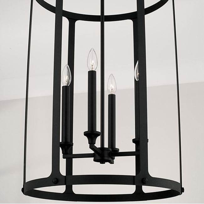 Capital Lighting Brennen 19'' W X 29.5'' H 4-light Foyer In Black Iron