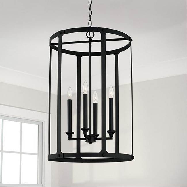 Capital Lighting 544941BI Black Iron 19'' W X 29.5'' H 4-light Foyer In Black Iron Image 2