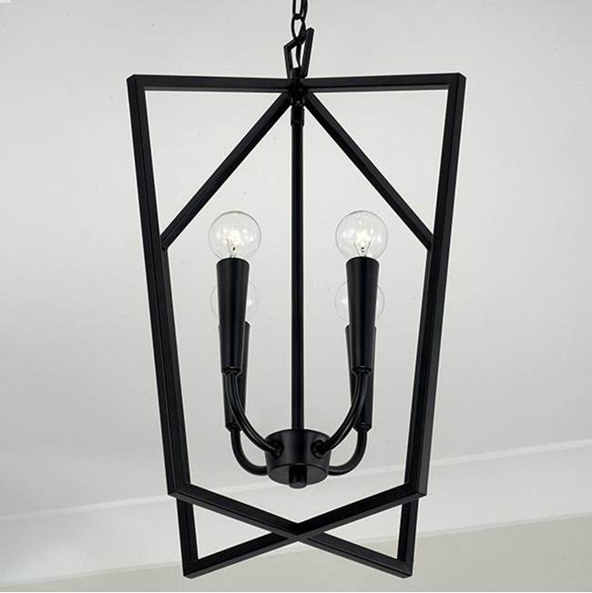 Capital Lighting Holden 17'' W X 22'' H 4-light Foyer In Aged Brass