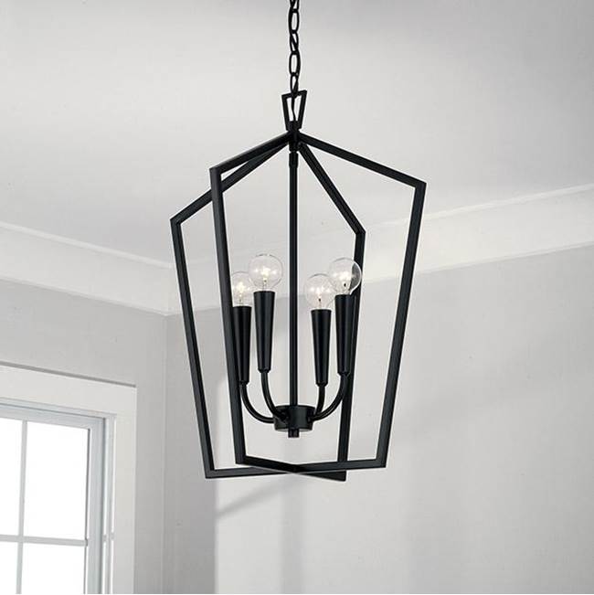 Capital Lighting 545941MB Matte Black 17'' W X 22'' H 4-light Foyer In Matte Black Image 2
