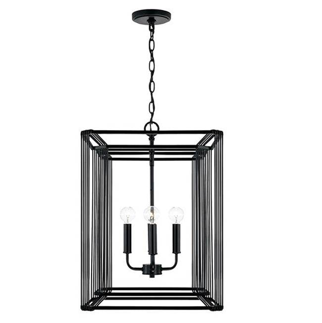 Capital Lighting 546041MB Matte Black 16'' W X 22.5'' H 4-light Foyer In Matte Black Image 1