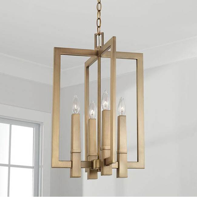 Capital Lighting 549641AD Aged Brass 14''w X 22''h 4-light Foyer In Aged Brass Image 2