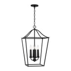 Capital Lighting 550641BI Black Iron 15.75''w X 25.5''h 4-light Foyer Pendant Lantern In Black Iron Image 1