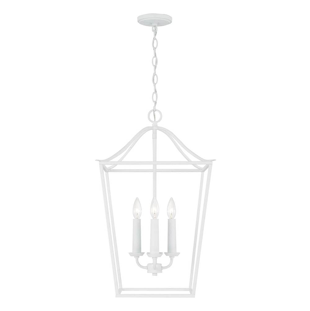 Capital Lighting 550641XW Textured White 15.75''w X 25.5''h 4-light Foyer Pendant Lantern In Textured White Image 3