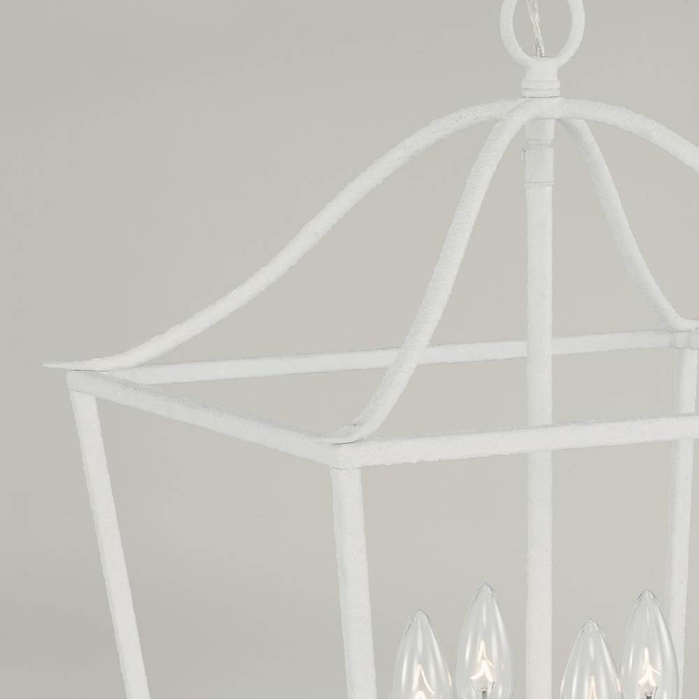 Capital Lighting 550641XW Textured White 15.75''w X 25.5''h 4-light Foyer Pendant Lantern In Textured White Image 4