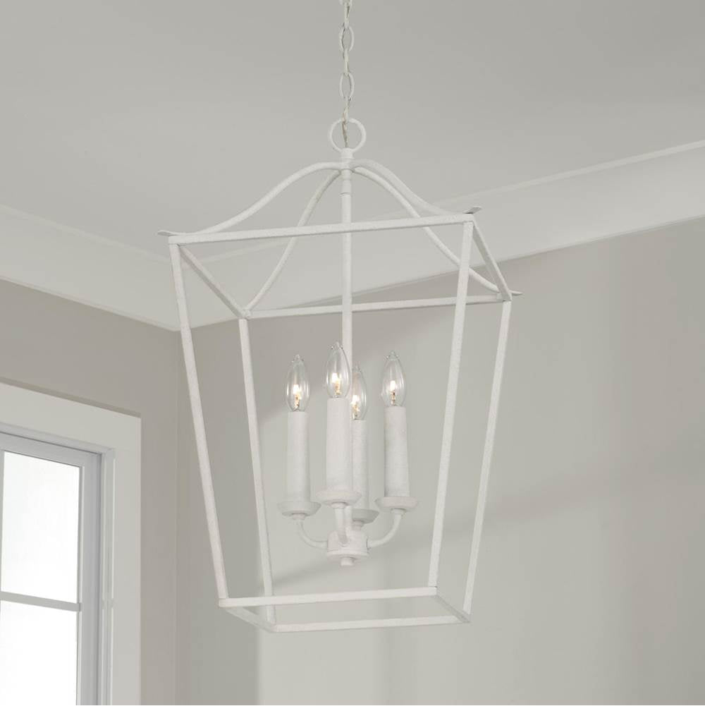 Capital Lighting Grady 15.75''w X 25.5''h 4-light Foyer Pendant Lantern In Black Iron