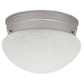 Capital Lighting Scott 9'' W X 6'' H 2-light Flush Mount In Matte Nickel With White Faux Alabaster Glass Shade