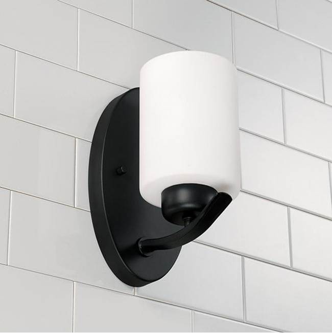 Capital Lighting Dixon 4.5'' W X 8'' H X 6'' E 1-light Soft White Glass Sconce In Brushed Nickel