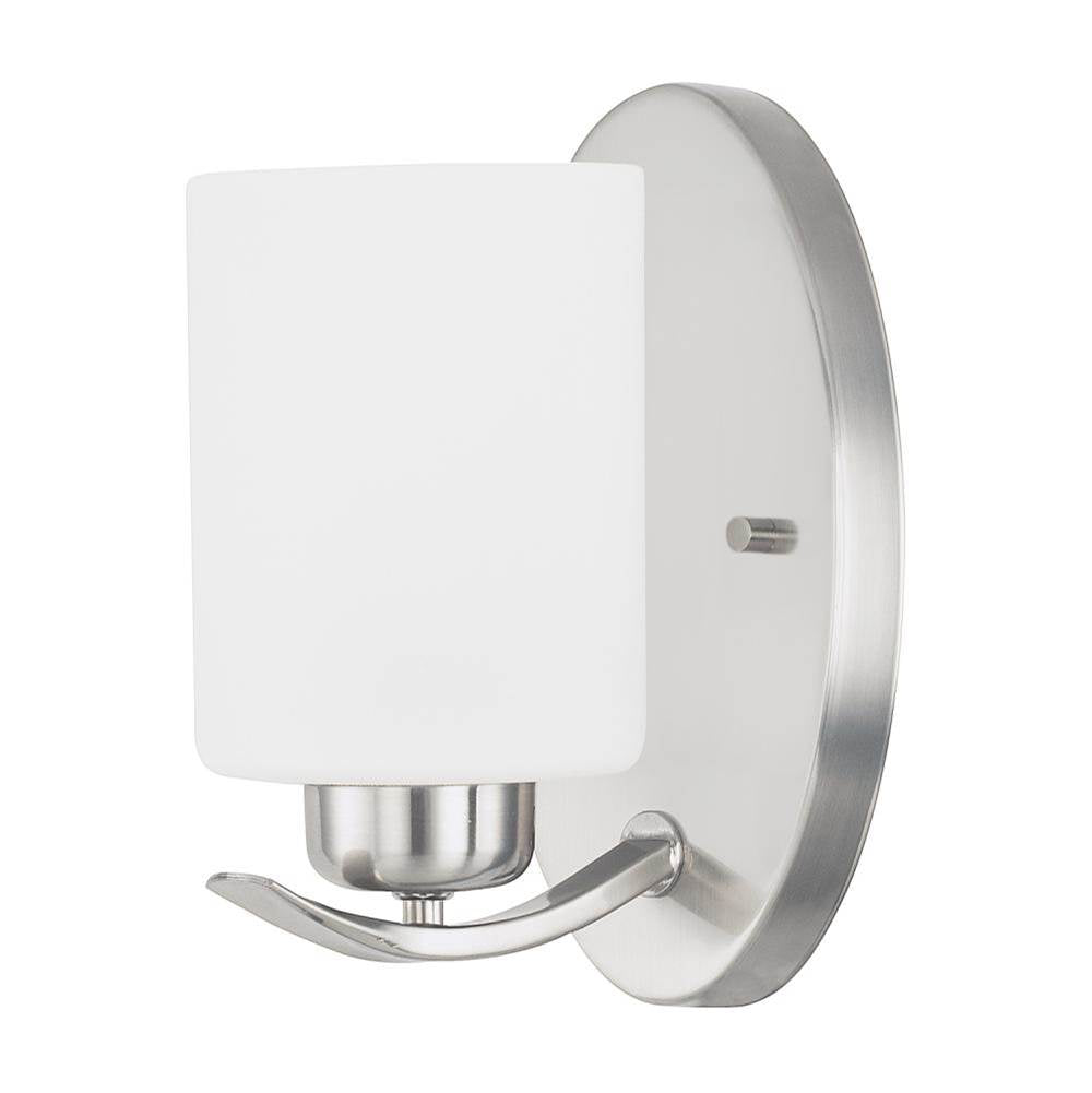Capital Lighting Dixon 4.5'' W X 8'' H X 6'' E 1-light Soft White Glass Sconce In Brushed Nickel